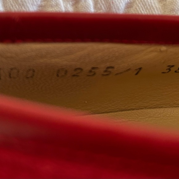 Vintage Red Suede Horsebit Loafers - Picture 5 of 6